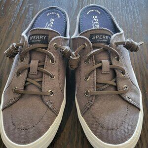 Sperry Grey Womens Slip On Shoes